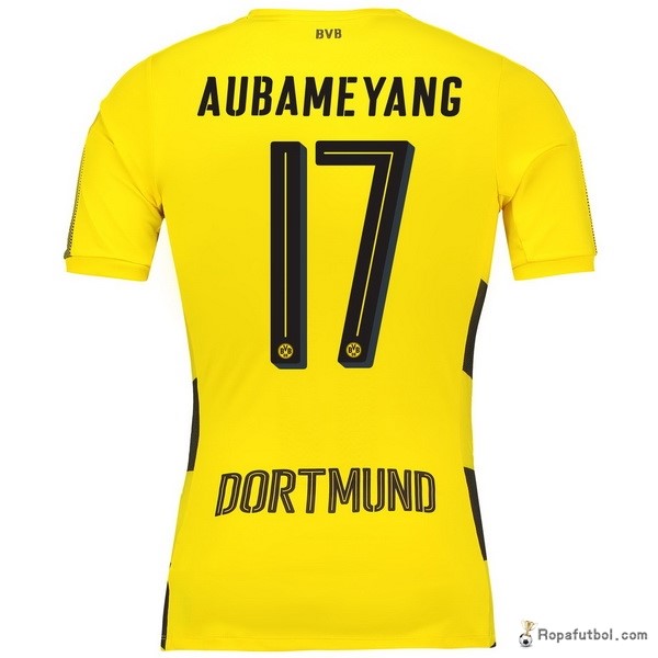 Camiseta Borussia Dortmund Replica Primera Ropa Aubameyang 2017/18